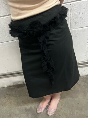 Chloe black ruffle skirt